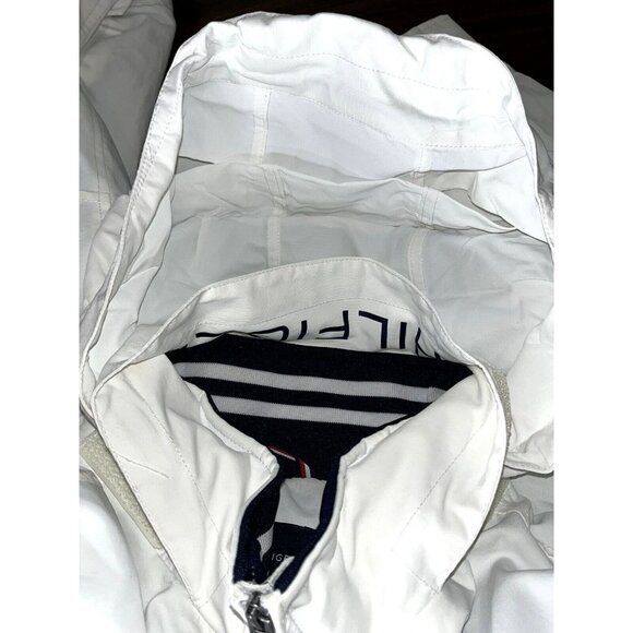 Tommy Hilfiger Mens Mesh Lined Hooded Windbreaker 2XL/TGG White & Black - Picture 4 of 16